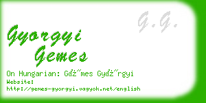 gyorgyi gemes business card